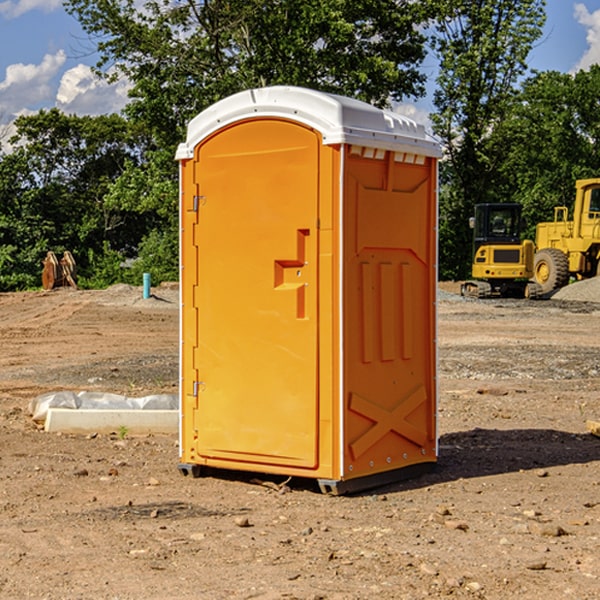 how often are the porta potties cleaned and serviced during a rental period in Steuben